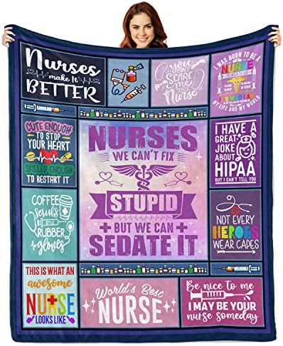 Lviliss Nurse Throw Blanket 50x60 Fluffy RN Gift