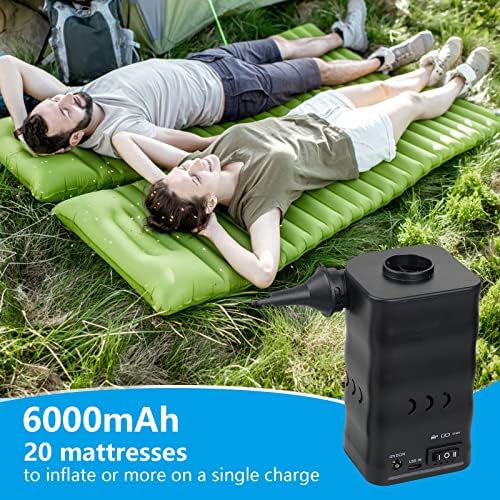Zacro Portable Electric Air Pump with 6000mAh Battery 1