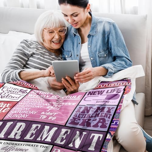 Retirement Blanket for Women - Cozy Throw Gift
