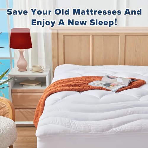 Elven Home King Mattress Pad with Cooling Pillow Top