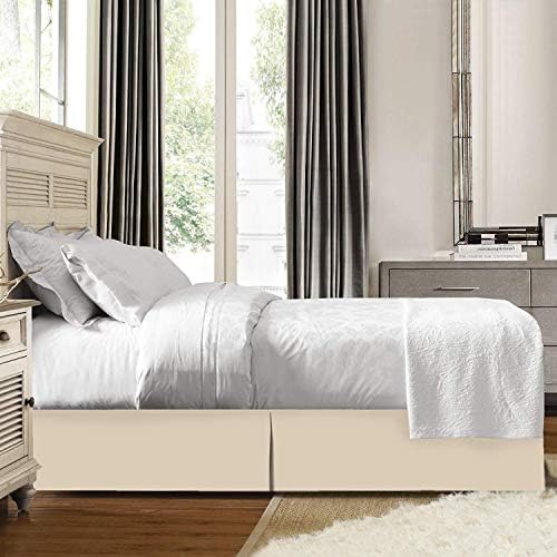 Clara Clark Premier 1800 Bed Skirt Queen Beige