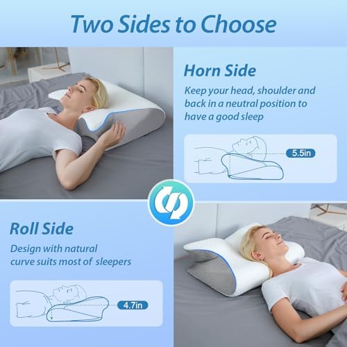 HOMCA 2 in 1 Memory Foam Cervical Pillow 1