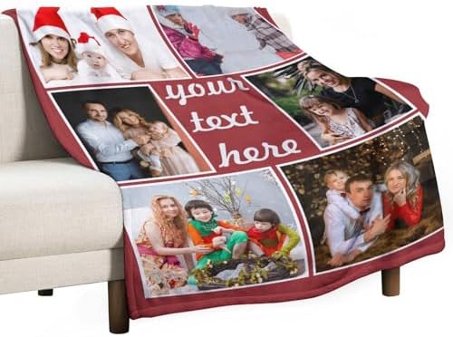 Custom Personalized Photo Throw Blanket - Home Decor Cozy Gift