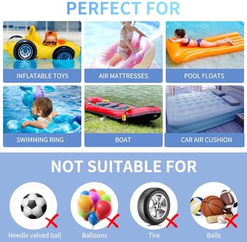 Electric Air Pump for Inflatables 110V Portable with 3 Nozzles