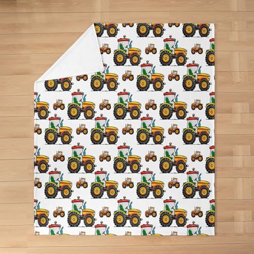 Feelyou Cartoon Excavator Throw Blanket 40x50 Flannel Fleece
