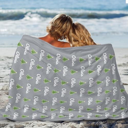 Customizable Tree Blanket with Name - Personalized Throw Blanket