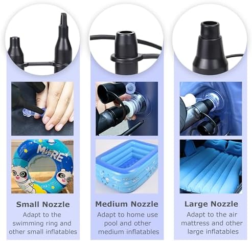 Billion Xin 130W 110V Electric Air Pump with 3 Nozzles