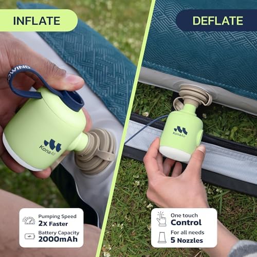 Woowind Cordless Air Mattress Pump with LED Light