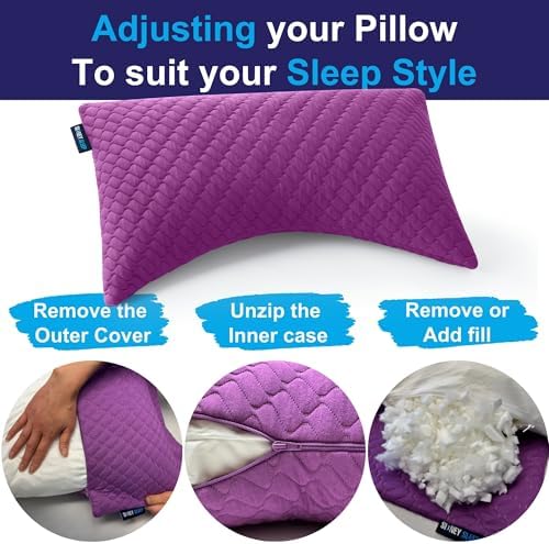Sidney Sleep Mini Travel Neck Pillow - Magenta 14x19 Inches 1