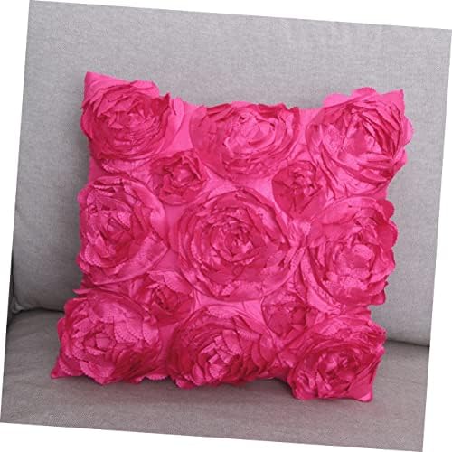 MERRYHAPY 3D Rose Throw Pillow Cover Decor