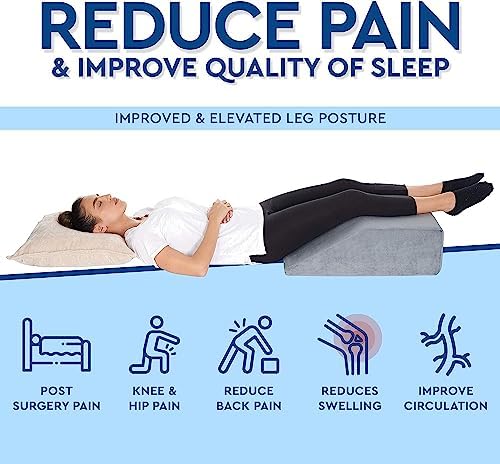 Memory Foam Leg Elevation Pillow for Swelling Relief