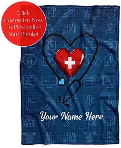 Customized Nurse Blanket - Soft Fleece Personalized Throw 30x40