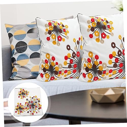 WHAMVOX 2pcs Bohemian Style Canvas Throw Pillow Covers with Hidden Zipper