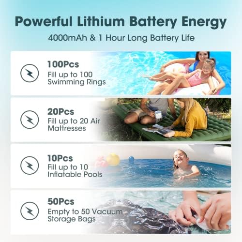 LILTSDRAE Mini Air Pump Type-C Rechargeable