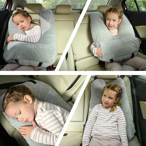 MOAOO Travel Pillow for Kids and Adults Gray