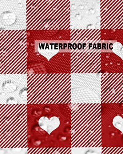Waterproof Pillow Protector 2 Pack Buffalo Plaid Heart Shape 12x20