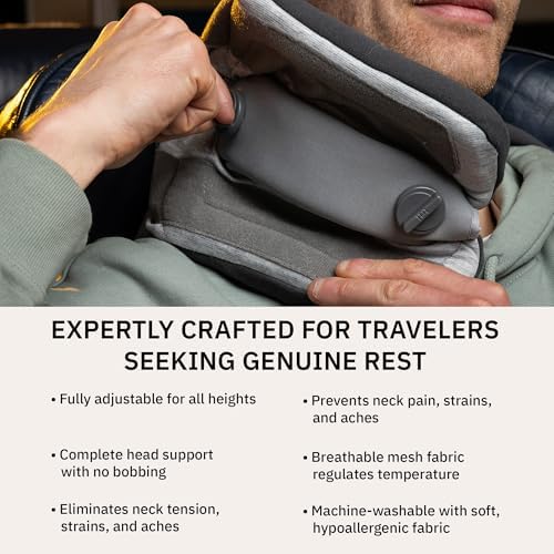 trtl Pillow Plus Adjustable Travel Neck Pillow for Airplane Car Train