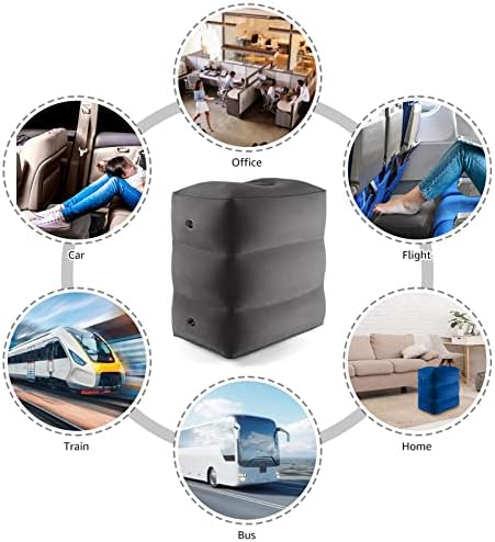 Rewondah 2-Pack Inflatable Foot Rest Pillow for Travel 1