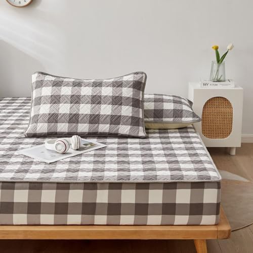 ZIQINPSQ Fitted Sheet Warm Cozy Mattress Protector for All Seasons