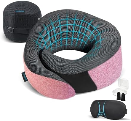 Proglobe Pink Airplane Travel Pillow Set