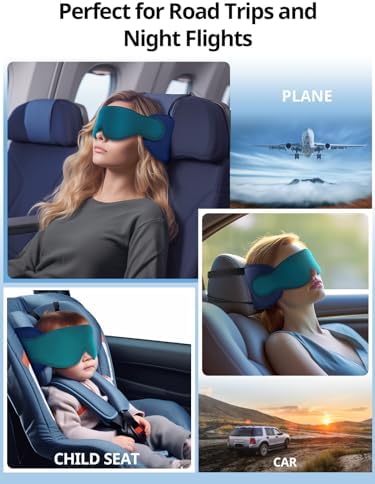 Inspireyes Dark Grey Travel Pillow with Eye Mask