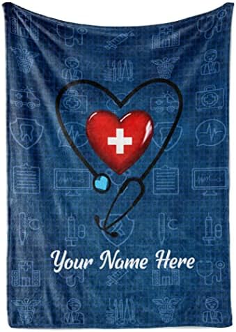 Customized Nurse Blanket - Soft Fleece Personalized Throw 30x40