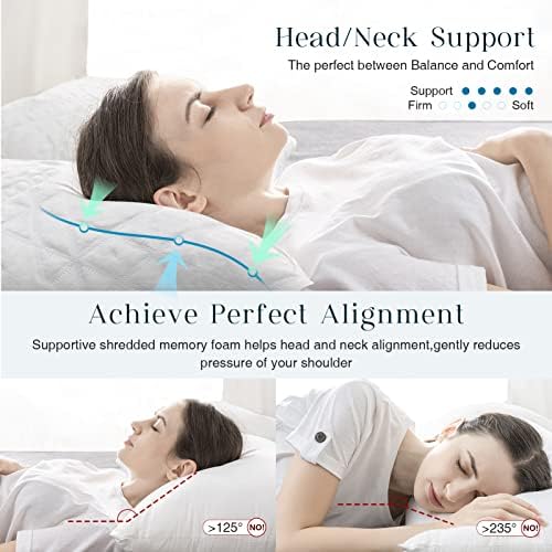 Phantoscope Cooling Memory Foam Pillows - 2 Pack Queen Size