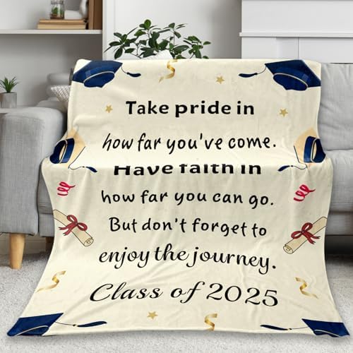 2025 Graduation Throw Blanket for Him Her - 50x60 Inches