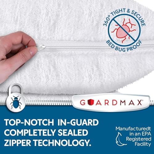 Guardmax Terry Cotton Waterproof Pillow Protector 2 Pack 1