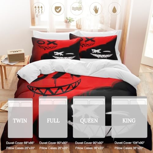 Sleepwish 3 Piece Demons Face Duvet Cover Set King Size