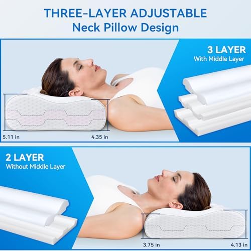 Zibroges Sandwich Cervical Pillow Queen Size