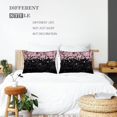 Cherry Blossom Throw Pillow Cover Set of 2 Queen Size