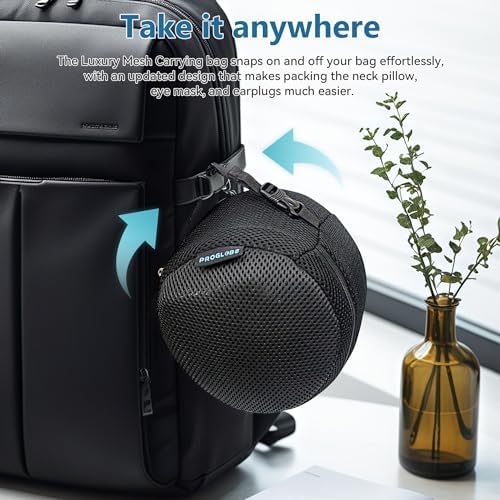 Proglobe Travel Neck Pillow with Eye Mask and Earplugs 1