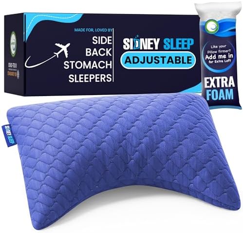 Sidney Sleep Mini Travel Neck Pillow - Blue 14x19 Inches