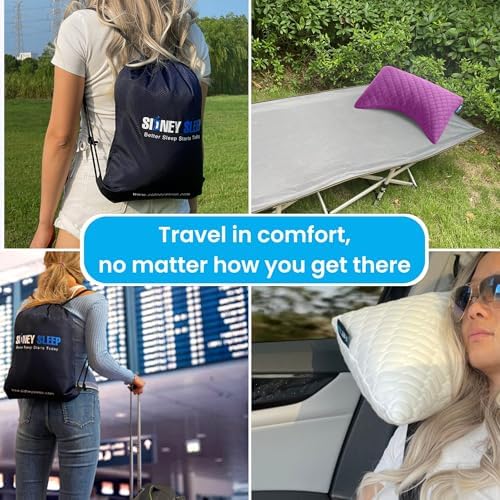 Sidney Sleep Mini Travel Neck Pillow - Magenta 14x19 Inches 1