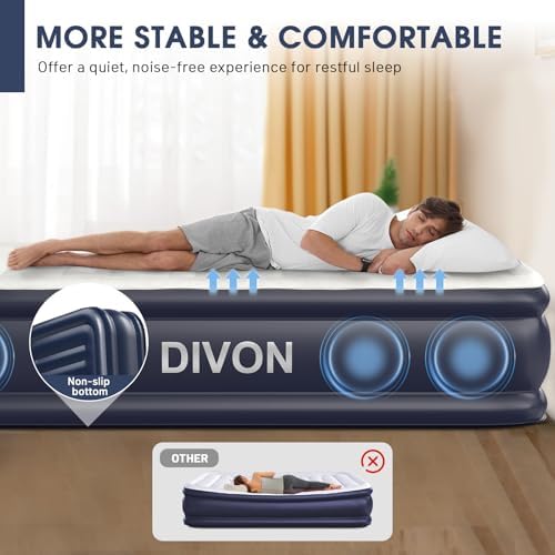 DIVON Twin Air Mattress with Built-in Pump and Storage Bag