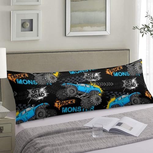 Cool Monster Truck Body Pillow Cover 20x54