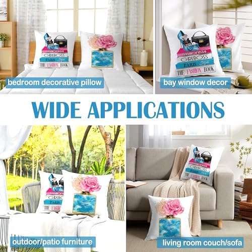 FCOZM Blue Teal Pink Velvet Throw Pillow Covers Set of 2