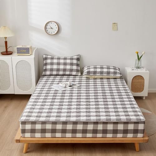 ZIQINPSQ Fitted Sheet Warm Cozy Mattress Protector for All Seasons
