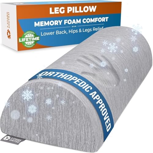 5 Stars United Knee Pillow for Back Sleeping - Cooling Memory Foam