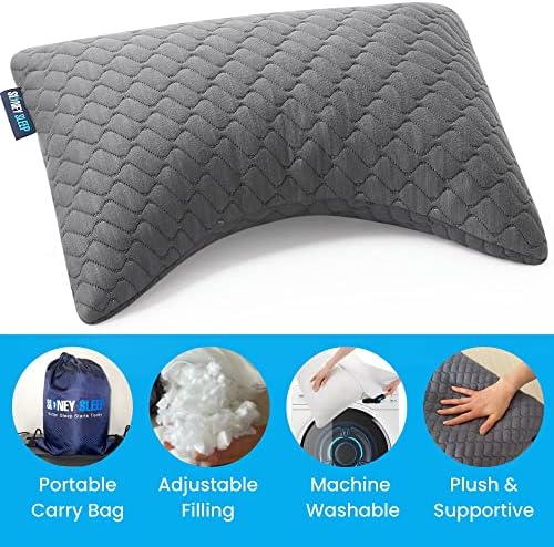 Sidney Sleep Mini Travel Neck Pillow - Grey 1