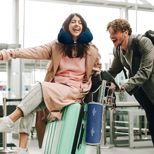 Travel Pillow and Blanket Set with Sleep Mask