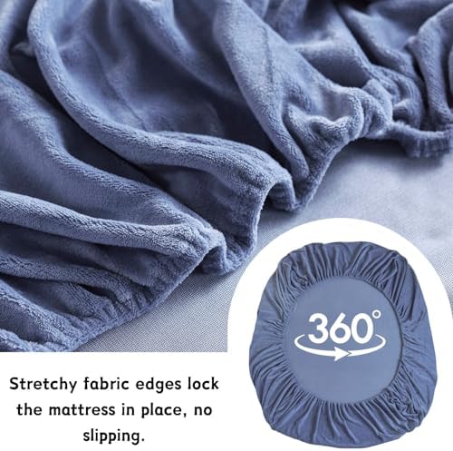 Velvet Fitted Sheet with 15 Deep Pocket