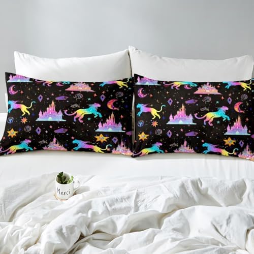 Manfei Dreamy Castle Bedding Set for Girls Boys