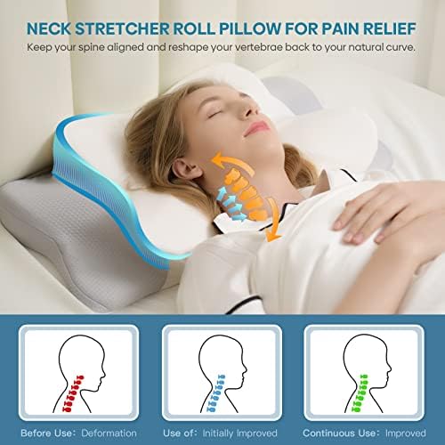 Muzsoul Contoured Cervical Pillow for Neck Pain Relief