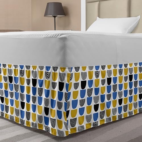 Ambesonne Abstract Elastic Bed Skirt - TwinTwin XL