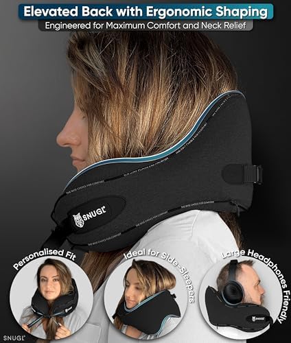 SNUGL Travel Pillow Neck Support for Long Flights