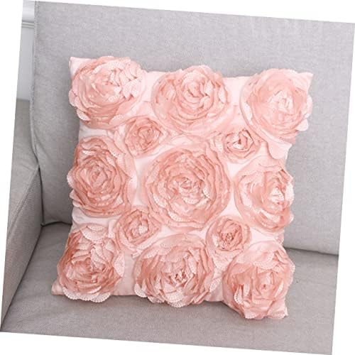 MERRYHAPY Flower Square Pillowcase Rose Embroidery Throw Cover