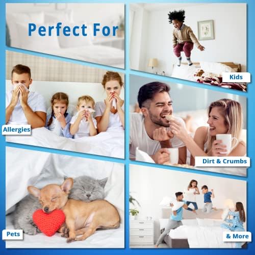 National Allergy Premium Cotton Zippered Pillow Protector 4 Pack