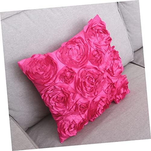 MERRYHAPY 3D Rose Throw Pillow Cover Decor